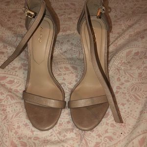 Aldo Nude Sandal Heels